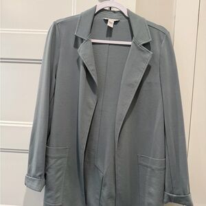 Athleta Open-Front Blazer Jacket in Sage Green